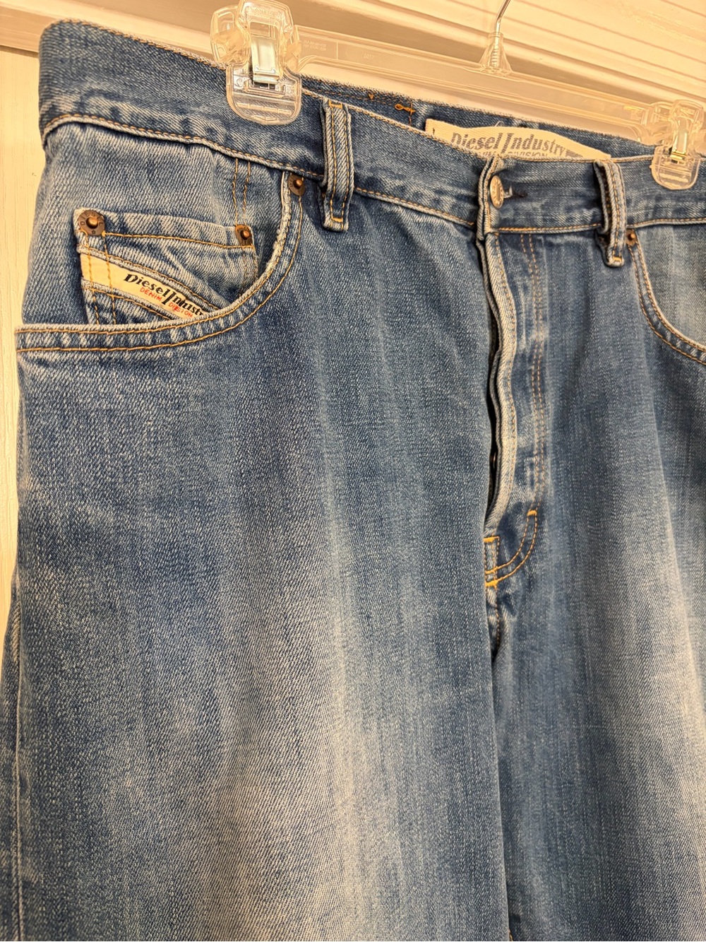 Diesel Industry Denim Division Jeans Men's 38x30 Italy Buttonfly Type RR55 - Picture 3 of 11